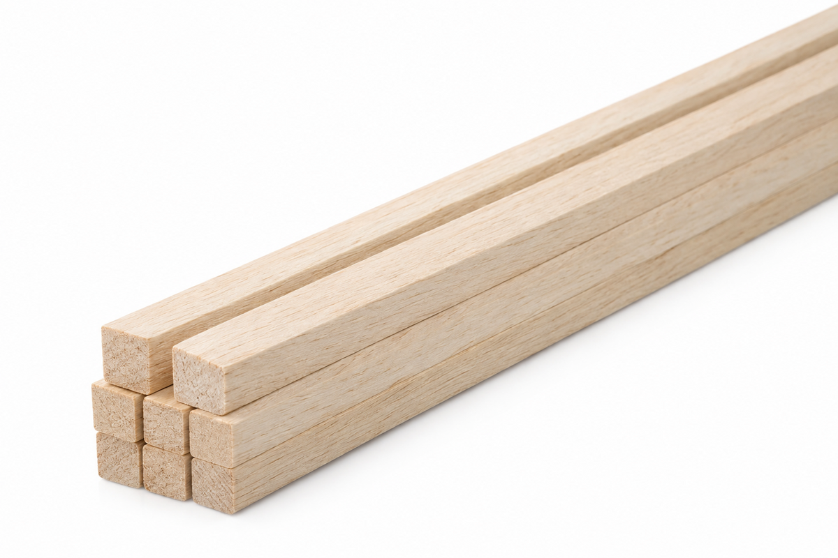 1/4" x 1/2" x 48" Balsa Wood Sticks